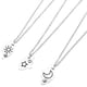 thumbnail image 3 of Collar a juego de 3 piezas con colgante de estrella y luna para amigos, familiares y amantes., 3 of 8