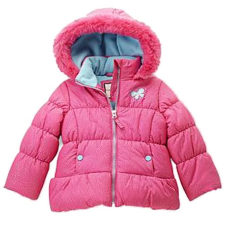 toughskins bubble toddler coat jacket winter pink