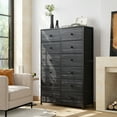 thumbnail image 3 of EnHomee Black Tall Dresser for Bedroom 12 Drawer Dressers Fabric Chest of Drawers,Black, 3 of 11