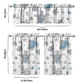 thumbnail image 6 of Kitchen Curtains 36 Inch Short - 3 Panel Set, Hawaiian Sea Turtle Ocean Design, Tropical Underwater Marine Life Print, Rod Pocket Window Curtain, Easy Wash, 6 of 6