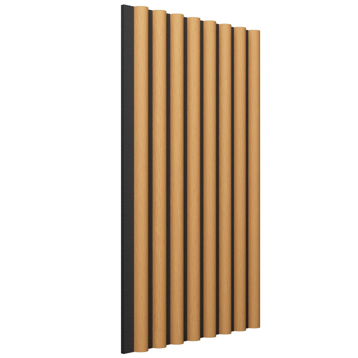 Ekena Millwork AcoustixPro Noise Cancelling Half Round Small Slat Wall Panel 11 3/4"W x 94 1/2"H, Honey Maple (2 Pack)