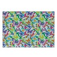 thumbnail image 3 of Butterfly Cutting Board, Different Sized Butterfly Silhouettes Sense of Change Movement Lifestyle Art, Decorative Tempered Glass Cutting and Serving Board, Small Size, Multicolor, by Ambesonne, 3 of 5