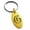 Gold, variant on Stainless Steel Letter G Initial Royal Monogram Engraved Small Oval Charm Keychain Keyring
