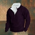 thumbnail image 2 of RQYYD Hoodies for Men Aztec Cowboy Mens Hoodie Vintage Solid Color Western Hoodies Casual Long Sleeve 1/4 Zip Pullover Mens Country Jacket, 2 of 3
