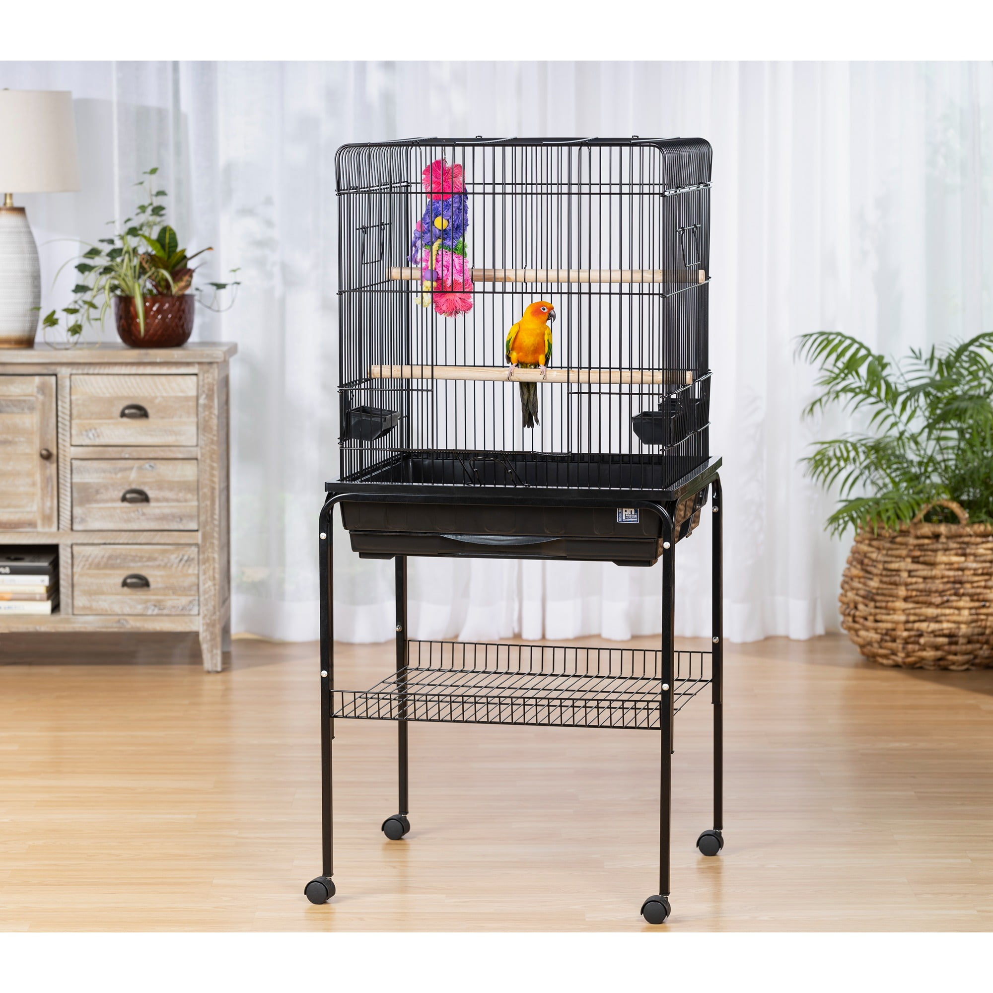 Prevue Pet Products Parrot Bird Cage - Black SP25217B/B