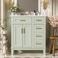 thumbnail image 2 of Euroco 30" Bathroom Vanity with Ceramic Sink, Deep & Standard Drawers, Stylish Bath Vanity for Small Bathrooms, 2 of 9