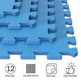 thumbnail image 4 of Stalwart Set of 4 EVA Foam Mat Floor Tiles for Home Gym and Playrooms, Blue, 4 of 6