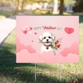 thumbnail image 4 of Happy Valentine's Day Maltese holding flowers Yard Sign Maltese Dog Lover Gifts Idea Outdoor Home Lawn Garden Porch Decor - 3005, 4 of 5