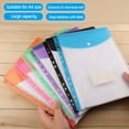thumbnail image 6 of ASKITO 6 Pack Binder Pockets with 11 Holes & Snap Closure, Expandable Plastic Envelope Folders for 2/3/4 Ring Binders,  High-Capacity Storage for A4 Documents, Homework & Office Supplies, 6 of 9