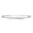 thumbnail image 3 of 10k White Gold 2mm Lightweight Half Round Wedding Band Size 11, 3 of 5