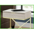 thumbnail image 4 of Beige Marble-Look Coffee Table with Gold Metal Frame - Spacious Top & Storage Drawer for Living Room/Bedroom, 4 of 7