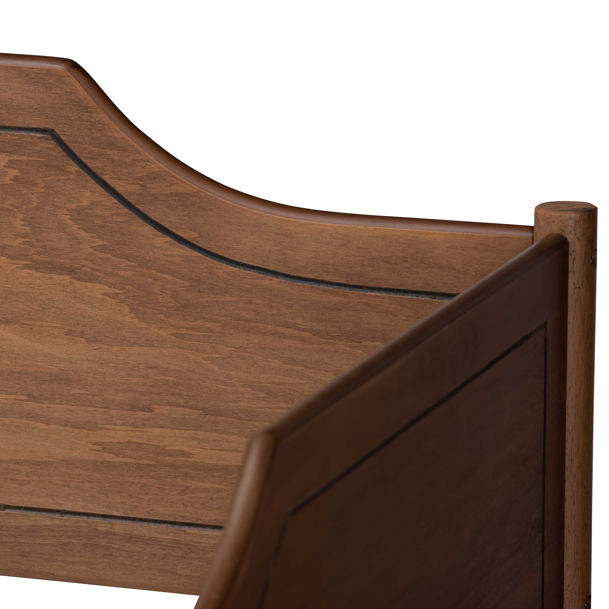 Baxton Studio Alya Classic Traditional Farmhouse Walnut Brown Finished Wood Twin Daybed with Roll-Out Trundle Bed, Walnut/Black