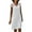 White, variant on Mchoice Linen Dress for Women Summer V-neck Solid Color Lace Midi Dress Casual Strapless Party Knee Length Skirts