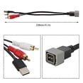 thumbnail image 3 of 8-pin Car Audio Cable Radio USB Adapter USB Port Input Retention Cable USB Port RCA Plug Aux Cable for Nissan Cube/ Juke/ Versa, 3 of 5