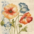 thumbnail image 2 of Gladding, Pamela 15x15 Gold Ornate Wood Framed with Double Matting Museum Art Print Titled - Watercolor Poppies Multi I, 2 of 4