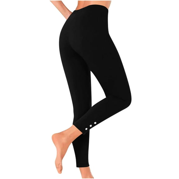 snilers Womens Leggings Tummy Control High Waist Yoga Pants Elastic Workout Leggings Buttery Solid Color Stretch Leggings