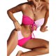 thumbnail image 4 of Txlixc Traje de Bikini femenino de 2 piezas, sujetador de contraste sin tirantes, calzoncillos de cintura alta Txlixc moda, 4 of 9