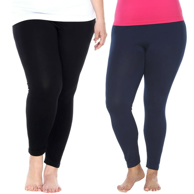 White Mark Leggings Extensibles Doux pour Femmes, Lot de 2