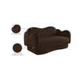 thumbnail image 2 of Meridian Furniture Bloom Brown Teddy Fabric Loveseat, 2 of 15