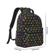 thumbnail image 2 of Disketp Colorful Paw Backpack for Women and Men, Lightweight Laptop Book Bag, Backpack for College -One Size, 2 of 6