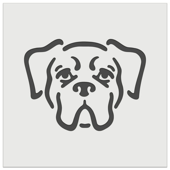 Boxer Dog Head DIY Cookie Wall Craft Stencil - 5.5 Inch