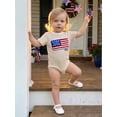 thumbnail image 4 of BemeyourBBs Newborn Baby Boy Girl 4th of July Outfit Infant Baby Independent Day Patriot Clothes Waffled Bubble Romper Stripe America Flag Short Sleeve Bodysuit Baby Boy Girl Summer Clothes, 4 of 8