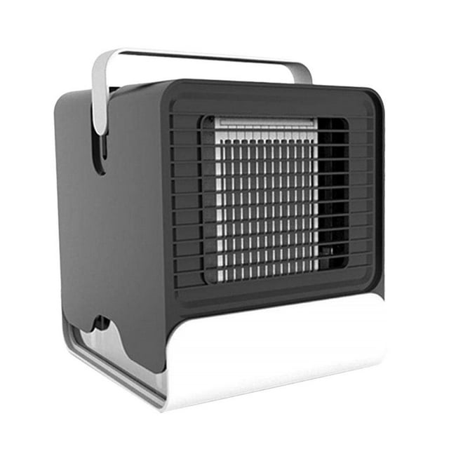 Ventidor Portátil Del Dormitorio para hogar de Del Ventidor de Refrigeración Acondicionado con lámpara Del LED Negro perfecl Ventilador de enfriamiento del acondicionador de aire