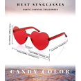 thumbnail image 4 of Gafas de sol sin montura con forma de corazón para mujer, transparentes, modernas, de una pieza, B2826-f2, 4 of 5