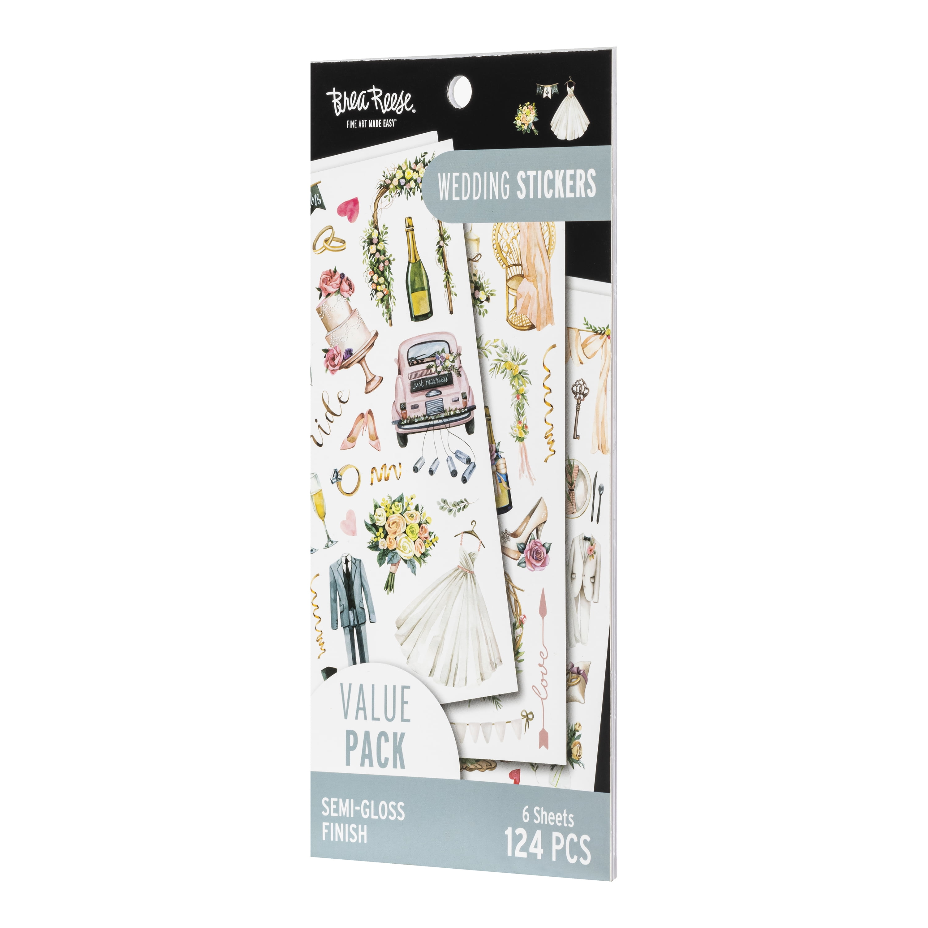 (2 pack) Brea Reese® Sticker Pack - Wedding Celebration