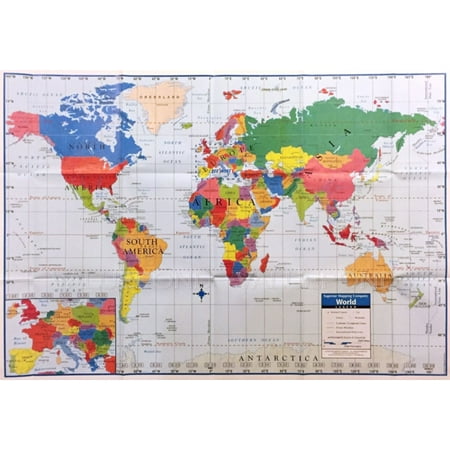 World Map Poster Size Wall Decoration Map Of The