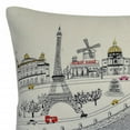thumbnail image 5 of 24" White Paris Daylight Skyline Lumbar Decorative Pillow, 5 of 6
