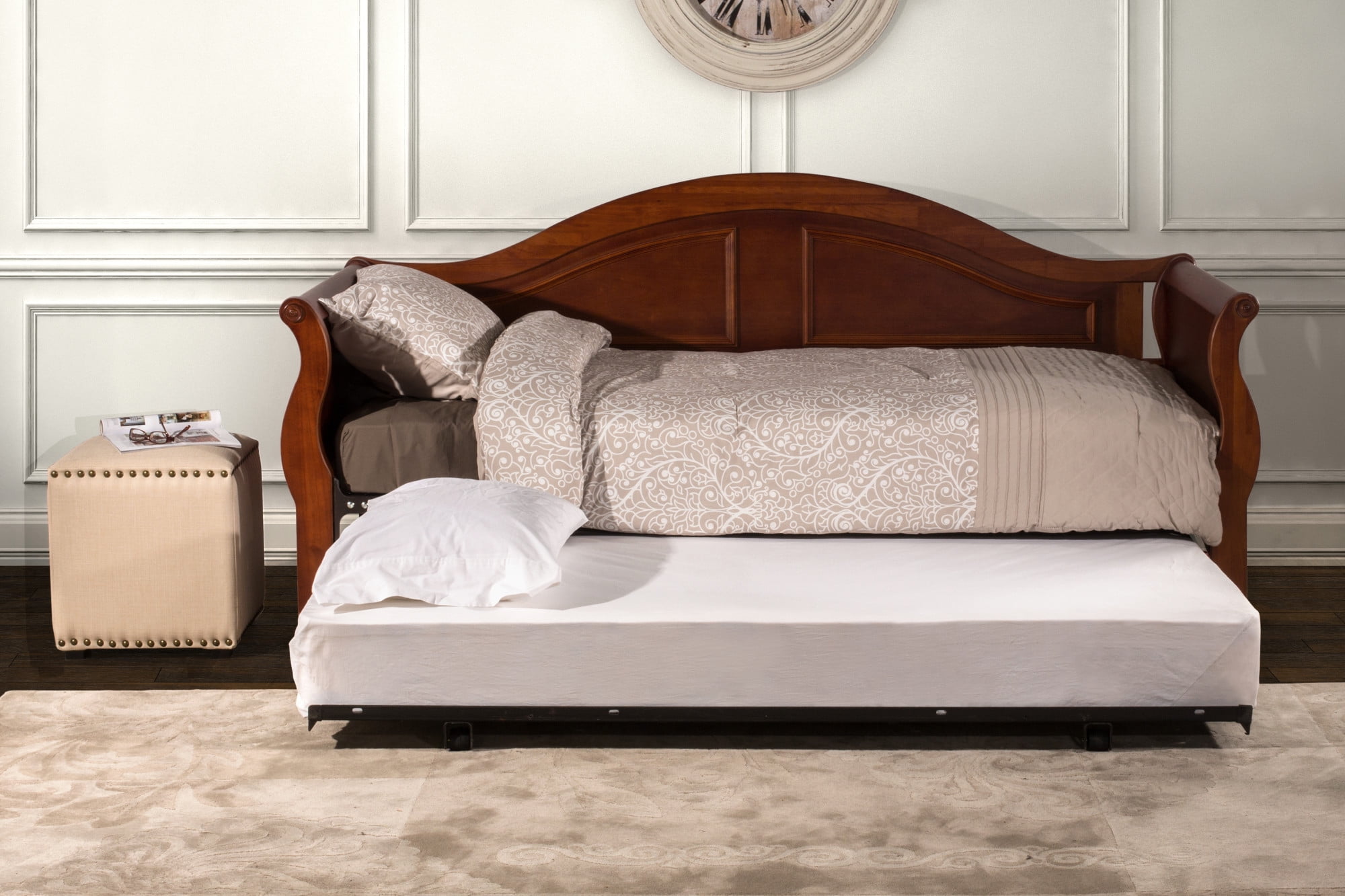 Hillsdale Furniture Bedford Wood Twin Daybed with Trundle, Cherry