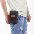 thumbnail image 3 of Multi-function Men Canvas Waist Bag Phone Belt Pouch (Horizontal Coffee), 3 of 6