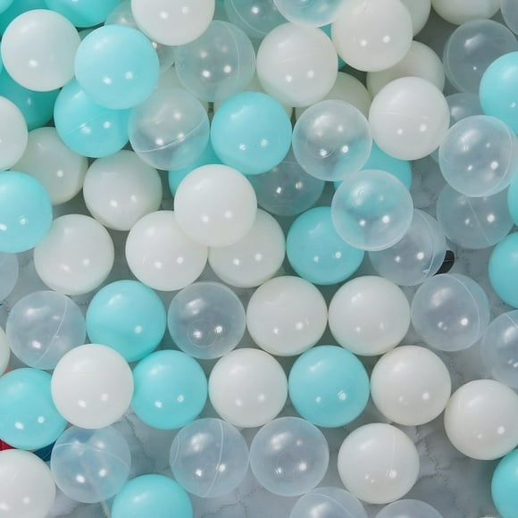 PlayMaty 100 Pieces Colorful Pit Balls Phthalate Free BPA Free Plastic Balls Crush Proof Stress Balls for Kids Ball Pit Accessories 2.16 Inches (Blue)