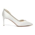 thumbnail image 2 of XYD Women Pointed Toe Sparkly Rhinestone D'orsay Pumps Slip on Mid Stiletto Heels Elegant Party Prom Shoes Size 4 White, 2 of 4