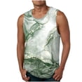 thumbnail image 1 of Qertyioot Débardeur Sport Sans Manches à Col Rond pour Hommes, Décontracté, Mode, Imprimé, 1 of 4