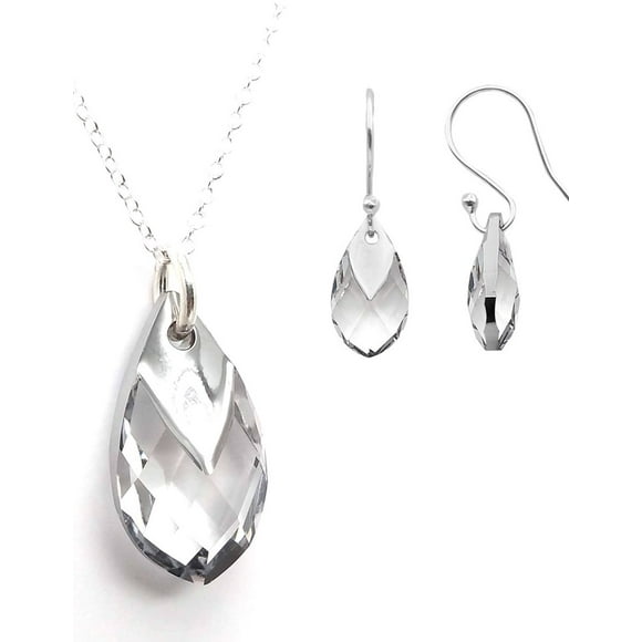 Juego Zvezda Pear color Crystal plata .925 Zvezda ZJU-PEAR-CRY