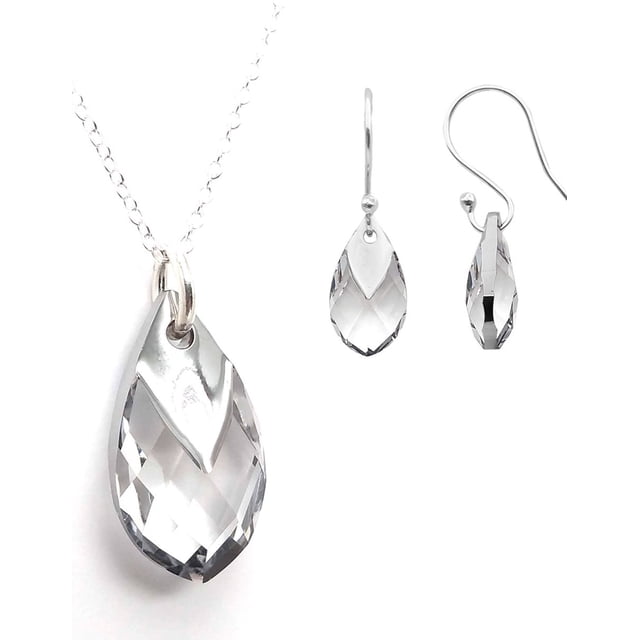 Juego Zvezda Pear color Crystal plata .925 Zvezda ZJU-PEAR-CRY