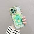 thumbnail image 6 of Cartoon Crocodile Flower Letters Soft  for iPhone Case (Green,iPhone 15), 6 of 6