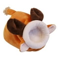 thumbnail image 2 of Visland Small Animals Hamster Bed, Fashion Cute Rabbit Cow Giraffe Bee Design Soft Plush Flannel Winter Warm Universal Hammock Nest House Cage Accessory for Ferret Chincilla Guinea Squirrel, 2 of 8