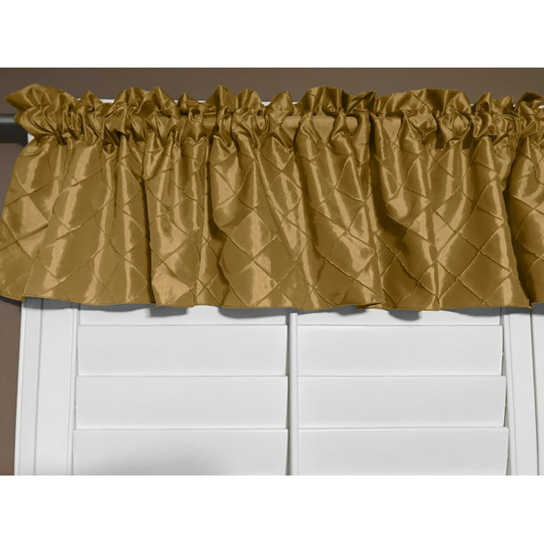 Pintuck Window Valance 52" Wide Gold