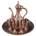 thumbnail image 3 of Juego de tetera de vino de Metal Retro con tazas, juego de té de lujo Vintage para fiesta, mesa de comedor, dormitorio, sala de estar, regalo de boda Bronce rojo, 3 of 8