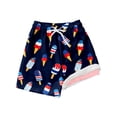 thumbnail image 3 of LRen Boys Swim Trunks with Compression Liner Boys Swim Suits Boxer Brief Drawstring Stretch Summer Beach Shorts, 3 of 7