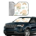 thumbnail image 2 of Yiaed Air Balloon and Flower Print Car Windshield Sunshade Front Auto Car Front Window Sun Shade Foldable Sun Visor Shield Cover Auto Accessories for Sedan SUV Truck-Medium, 2 of 5