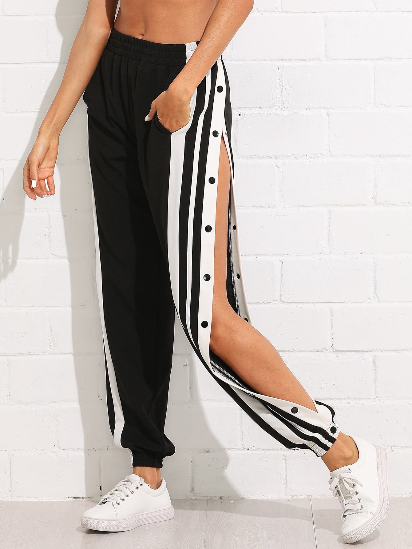 Side Snap Pants Womens