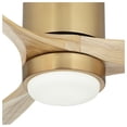 thumbnail image 3 of Casa Vieja 52" Windspun Modern Indoor Ceiling Fan 3 Blade LED Light Remote Control Soft Brass Finish Bedroom Hugger DC Motor, 3 of 9