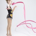 thumbnail image 2 of CIMAXIC 2Pcs 4m Colorful Rhythmic Gymnastics Ribbon Dancing Gymnastics Ribbon Dancing Streamers for Kids Children (Pink),174.8"X2.36"X0.43", 2 of 5