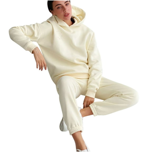 Aofany Women Sweatpants Set 2PCS Outfits Sports Tracksuits Long Sleeve Pullover Hoodies Sweatshirt And Sweatpants Suit