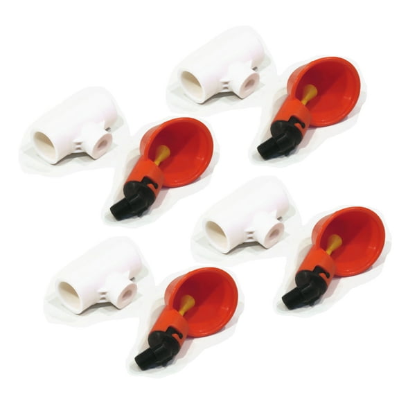 The ROP Shop (4-Pack) Poultry Water Drinking Cup & PVC Fitting Chicken Hen Automatic Drinker