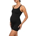 thumbnail image 3 of Taqqpue Women' s Maternity Bodysuit Sleeveless Shorts Jumpsuit Square Neck Tank Top for Pregnancy Workout Romper Pregnancy Yoga Ribbed One Piece Seamless Tank Top Jumpsuit S-XL, 3 of 6